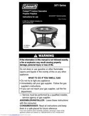 Coleman 5071-700 Instructions For Use Manual