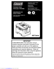 Coleman 9937-A50 Instructions For Use Manual