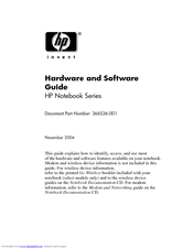 HP Pavilion ZD8003 Hardware And Software Manual