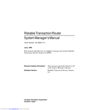 Compaq AA-Q88CE-TE System Manager's Manual