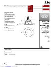 RSA Lighting Microgem MLV2051 Specification Sheet