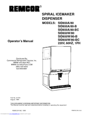 Remcor SID650A/80 Operator's Manual