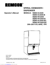 Remcor SID851A/250S Operator's Manual