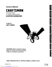 Craftsman 247.775870 Owner's Manual