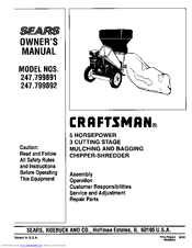 Craftsman 247.799892 Owner's Manual