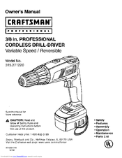 Craftsman 315.271220 Owner's Manual