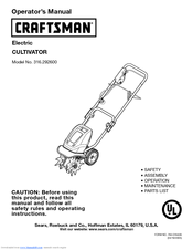 Craftsman 316.292600 Operator's Manual