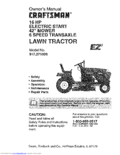 Craftsman EZ3 917.271030 Owner's Manual