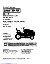 Craftsman 23.0 HP 917.275031 Owner's Manual
