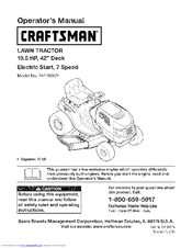 Craftsman 247.28902 Operator's Manual