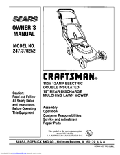 Craftsman 247.370252 Owner's Manual