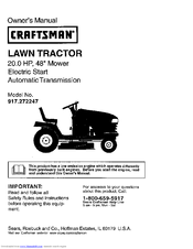 Craftsman 917.272247 Owner's Manual