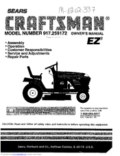 Craftsman EZ3 917.259172 Owner's Manual