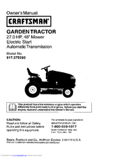 Craftsman GARDENTRACTOR 917.27528 Owner's Manual