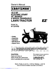 Craftsman EZ 917.270752 Owner's Manual