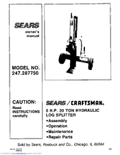 Craftsman 247.28775 Owner's Manual