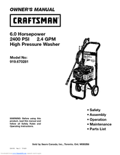 Craftsman D2415 Owner's Manual