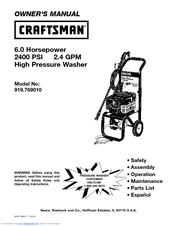 Craftsman 919.769010 Owner's Manual
