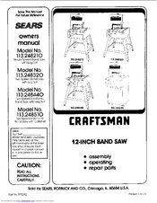 Craftsman 13.248210 Owner's Manual