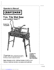 Craftsman 118.22000 Operator's Manual