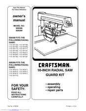 Craftsman 509399 Owner's Manual