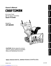Craftsman 247.885500 Owner's Manual