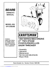 Craftsman SEARS 944.528398 Owner's Manual