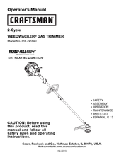 Craftsman 316.79189 Operator's Manual