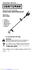 Craftsman GASOLINE WEEDWACKER 358.795580 Instruction Manual