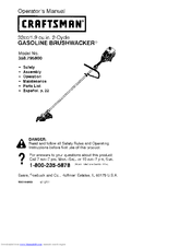 Craftsman GASOLINE BRUSHWACKER 358.795800 Operator's Manual