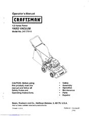 Craftsman 247.7701 Operator's Manual
