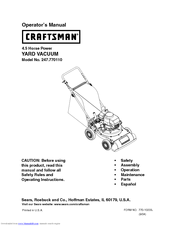 Craftsman 247.77011 Operator's Manual