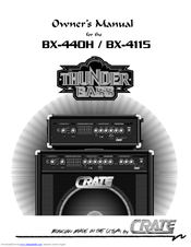 Crate ThunderBass BX-4115 Owner's Manual