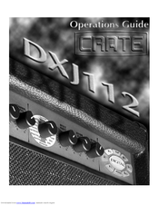 Crate DXJ112 Operation Manual