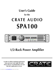 Crate SPA100 User Manual