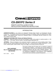 CrimeStopper Gargoyle CS-2001FC II Series Installation & Operating Instructions Manual