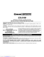 CrimeStopper CS-2100 Installation & Operating Instructions Manual