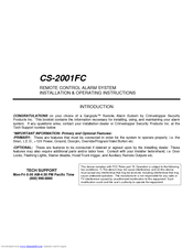 CrimeStopper Gargoyle CS-2001FC II Series Installation & Operating Instructions Manual