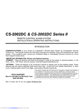 CrimeStopper CS-2002DC Series III Installation And Operating Instructions Manual
