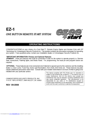 CrimeStopper EZEE Start EZ-1 Operating Instructions Manual