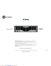 Crown CE 2000TX Operation Manual