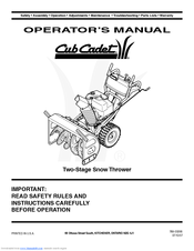 Cub Cadet SW10528L Operator's Manual