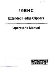 Cub Cadet 19EHC Operator's Manual