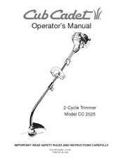 Cub Cadet CC 2025 Operator's Manual
