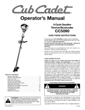 Cub Cadet CC5090 Operator's Manual