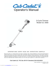 Cub Cadet Series CC3000 Operator's Manual