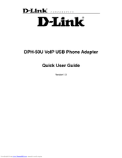 D-Link D DPH-50U DPH-50U Quick User Manual