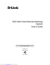 D-Link DES-5024 - Switch User Manual