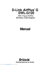 D-Link AirPlus DWL-G120 Manual