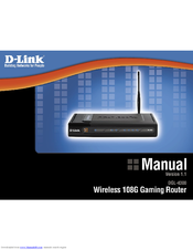 D-Link DGL-4300 - GamerLounge Wireless 108G Gaming Router Owner's Manual